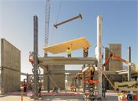 Installation of cross laminated timber system on the 640,000 sqft campus